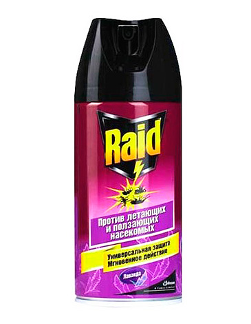 Aerosol gegen fliegende und kriechende Insekten: Raid