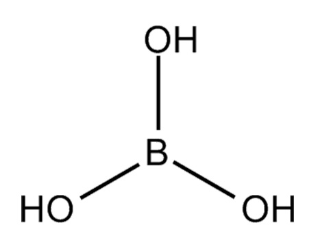 Borsäure: chemische Formel (H3BO3) Borsäure: chemische Formel (H3BO3)