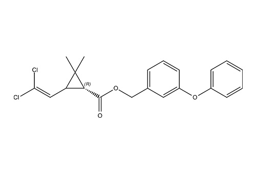Permethrin: chemische Struktur Permethrin: chemische Struktur