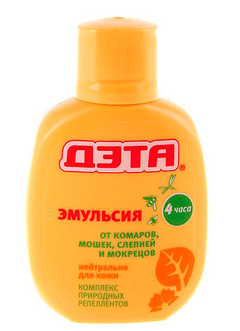 Mittel mit DEET in Emulsionsform Mittel mit DEET in Emulsionsform