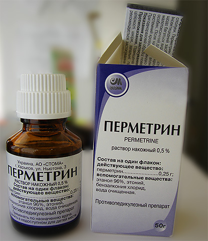 Permethrin ist Bestandteil vieler Läusemittel und wird auch als Lösung angeboten Permethrin ist Bestandteil vieler Läusemittel und wird auch als Lösung angeboten