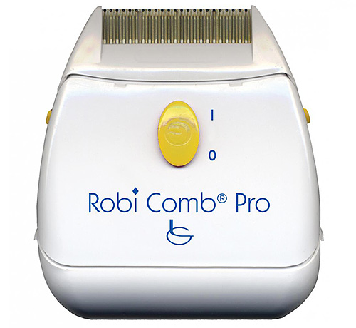 Die weiterentwickelte Version des Kamms Robi Comb Pro sieht ebenfalls die Vernichtung von Läusen mittels elektrischem Schlag vor