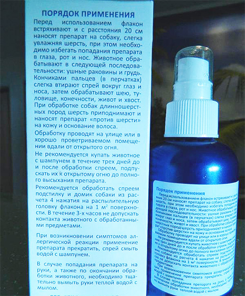 Gebrauchsanweisung für das Flohspray von Bars