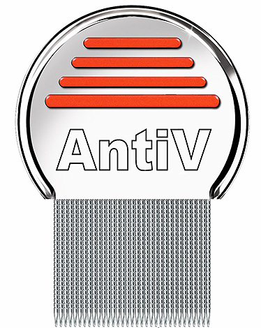 Spezieller Kamm zum Auskämmen von Läusen und Nissen AntiV Spezieller Kamm zum Auskämmen von Läusen und Nissen AntiV