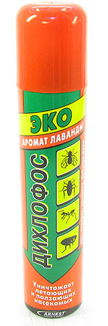 Die Zusammensetzung von Dichlorvos Eco umfasst Cypermethrin und angenehme Duftstoffe Die Zusammensetzung von Dichlorvos Eco umfasst Cypermethrin und angenehme Duftstoffe