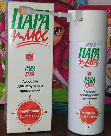 Ein weiteres Präparat zur Entfernung von Läusen zu Hause - das Aerosolmittel Para Plus Ein weiteres Präparat zur Entfernung von Läusen zu Hause - das Aerosolmittel Para Plus