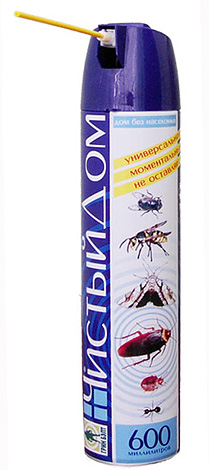Das Aerosol Chisty Dom ist nicht nur gegen Bettwanzen, sondern auch gegen andere Parasiten wirksam. Das Aerosol Chisty Dom ist nicht nur gegen Bettwanzen, sondern auch gegen andere Parasiten wirksam.