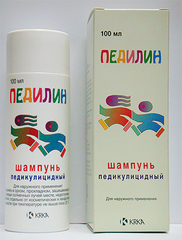 Shampoo zur Behandlung von Pedikulose Pedilin
