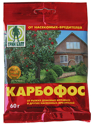 Insektenmittel Karbofos (pulverisiert) Das Insektenmittel Karbofos (in Pulverform)