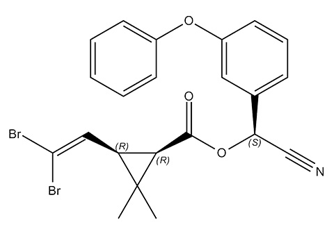 Insektizid Deltamethrin, chemische Struktur