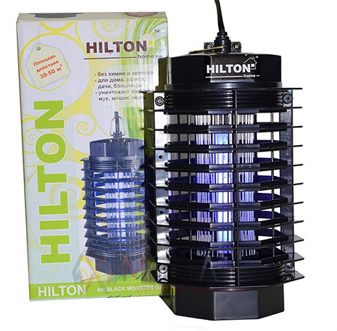 Die Lampe Hilton Black Monster GP-4 eignet sich zum Schutz eines kleinen Raums vor Insekten. Die Lampe Hilton Black Monster GP-4 eignet sich zum Schutz eines kleinen Raums vor Insekten.
