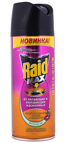 RAID Max Aerosol gegen fliegende und kriechende Insekten