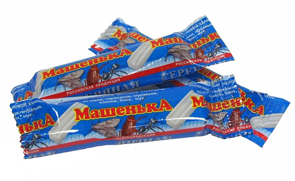 Die Kakerlakenkreiden Mashenka werden auch heute noch sehr aktiv verkauft, trotz der Anwesenheit wirksamerer Präparate auf dem Markt. Die Kakerlakenkreiden Mashenka werden auch heute noch sehr aktiv verkauft, trotz der Anwesenheit wirksamerer Präparate auf dem Markt.
