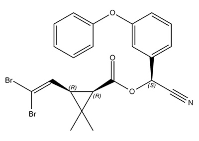 Deltamethrin - chemische Formel Deltamethrin - chemische Formel