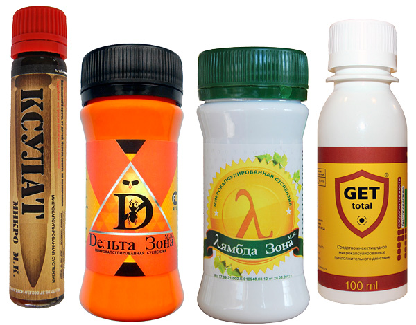 Mikrokapsulierte Insektizidmittel mit geringem Geruch. Mikrokapsulierte Insektizidmittel mit geringem Geruch.