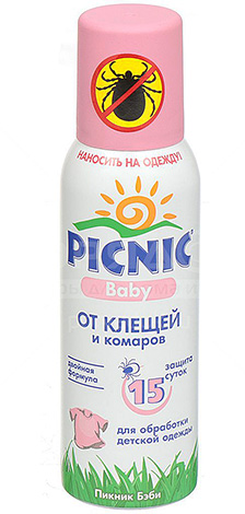 Aerosol zum Schutz von Kindern vor Zecken und Mücken Picnic Baby (mit Repellent IR 3535) Aerosol zum Schutz von Kindern vor Zecken und Mücken Picnic Baby (mit Repellent IR 3535)