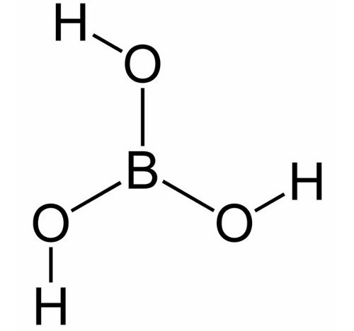L'acide borique est classé comme une substance peu dangereuse, mais peut provoquer des allergies L'acide borique est classé comme une substance peu dangereuse