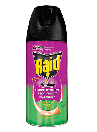 Aérosol contre les insectes volants et rampants Raid