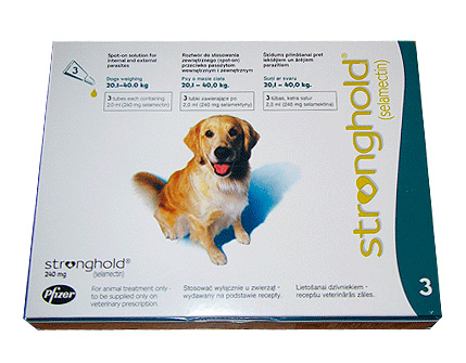 Gouttes anti-puces au garrot pour chiens Stronghold Gouttes anti-puces au garrot pour chiens Stronghold