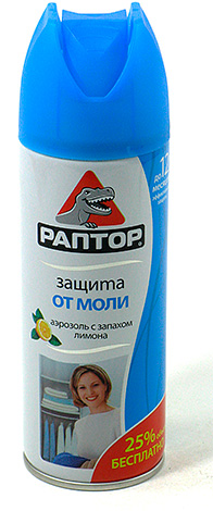 Aérosol Raptor Protection contre les mites Aérosol Raptor Protection contre les mites
