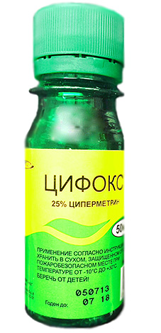 Le produit Tsifox contient de la cyperméthrine, qui provoque une paralysie rapide et la mort des puces. Le produit Tsifox contient de la cyperméthrine, qui provoque une paralysie rapide et la mort des puces.