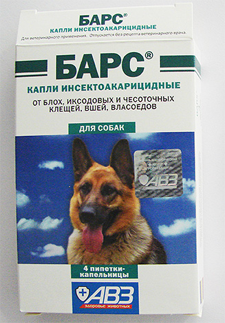 Gouttes Bars antipuces pour chiens