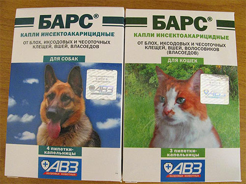 Gouttes Bars anti-puces pour chiens et chats