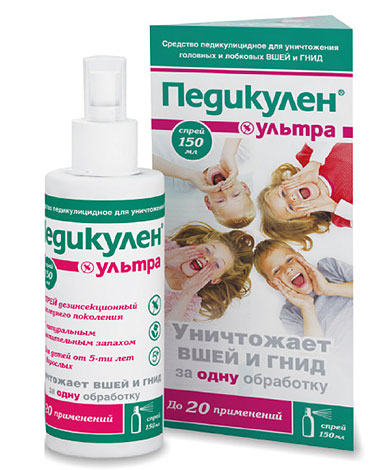 Le spray Pediculen Ultra aidera à se débarrasser non seulement des poux, mais aussi des lentes.