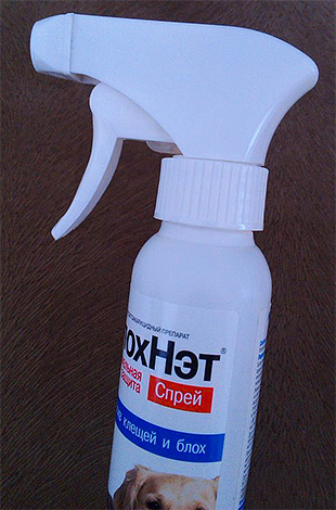 Lors du traitement d'un animal avec un spray, évitez tout contact du produit avec les yeux et la bouche de l'animal