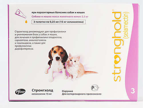 Gouttes antipuces Stronghold pour chatons et chiots Gouttes antipuces Stronghold pour chatons et chiots