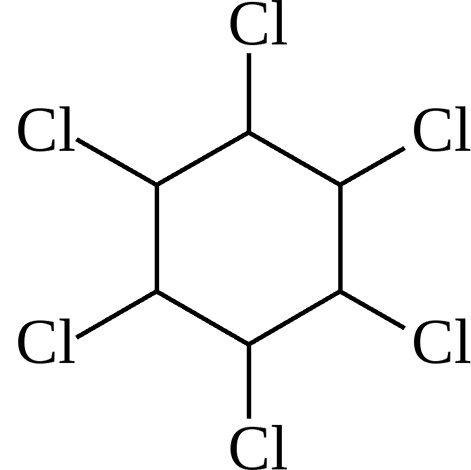 L'hexachlorocyclohexane est également utilisé pour détruire de nombreux insectes nuisibles.