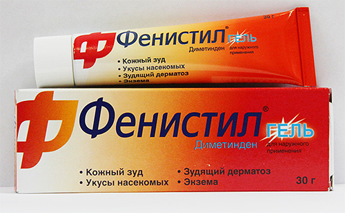 Le produit Fenistil-gel. Le produit Fenistil-gel.