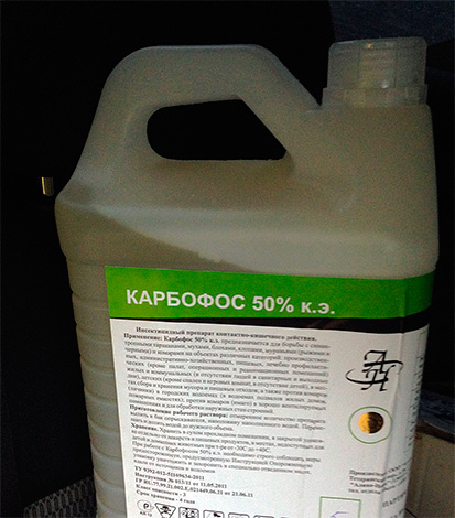 Le Karbofos est assez efficace contre les cafards, mais il dégage une forte odeur désagréable.