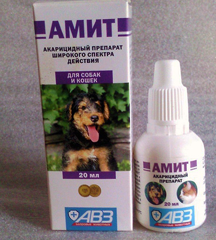 Gouttes auriculaires Amit pour chiens et chats